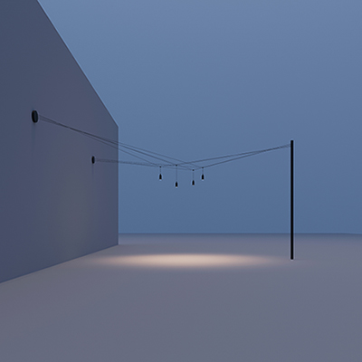 AIR-LIGHTING 1 power supply point with 2 Roses + 1 Support Pole