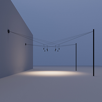 AIR-LIGHTING 2 power supply points with 2 Roses + 2 Support Poles